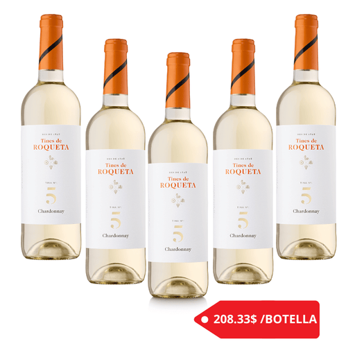 6 BOTELLAS ROQUETA CHARDONNAY 750 ml - Enoterra Wine Market