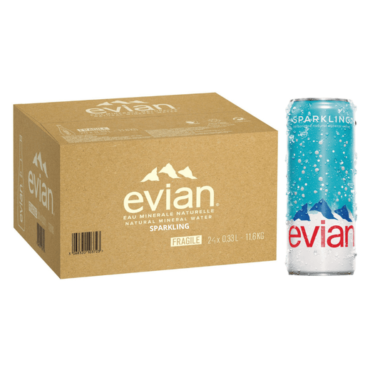EVIAN CAN SPARKLING 330 ml - Enoterra Wine Market