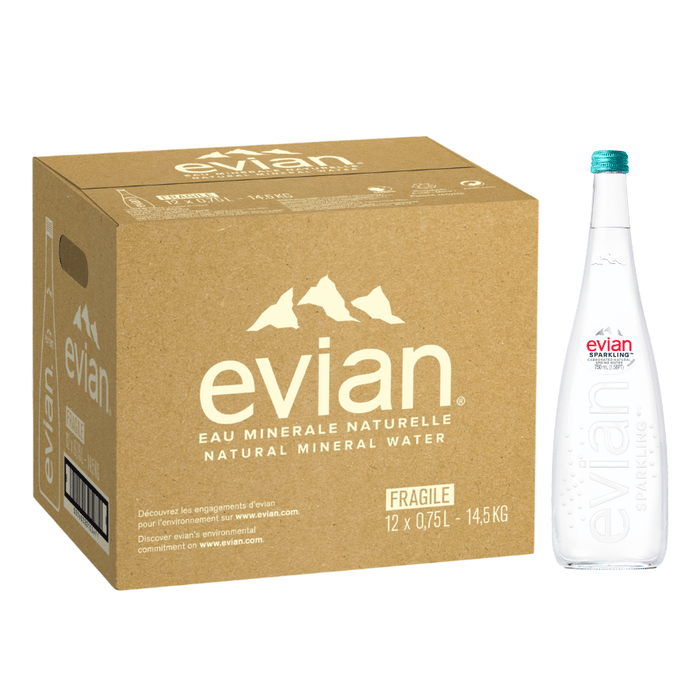 EVIAN GLASS SPARKLING 750 ml - Enoterra Wine Market